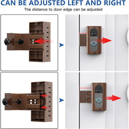 KIMILAR Anti-Theft Video Doorbell Mount Compatible with Ring/Blink Wireless Video Doorbell, Adjustable Mounting Bracket Accessories for Houses, Apartments, Businesses, Not for Security Door