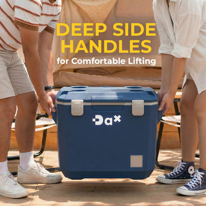 DA Ultra-Light 60 QT Hard Cooler with Wheels and Telescopic Handle, Keep Cold Up to 5 Days, 30% Lighter Than Rotomolded, Coolers Ice Chest for Camping, Tailgating, Beach (60QT Dark Blue)