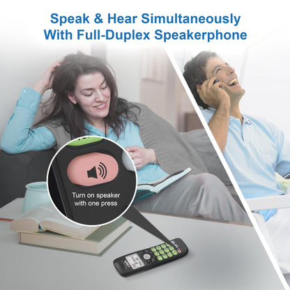 VTech Cordless Phone with DECT 6.0, Full-Duplex Speakerphone, Lighted Display, Backlit Keypad, Caller ID/Call Waiting, Volume Control, Hearing Aid Compatible, Wall Mount | VG131-11 (Black)