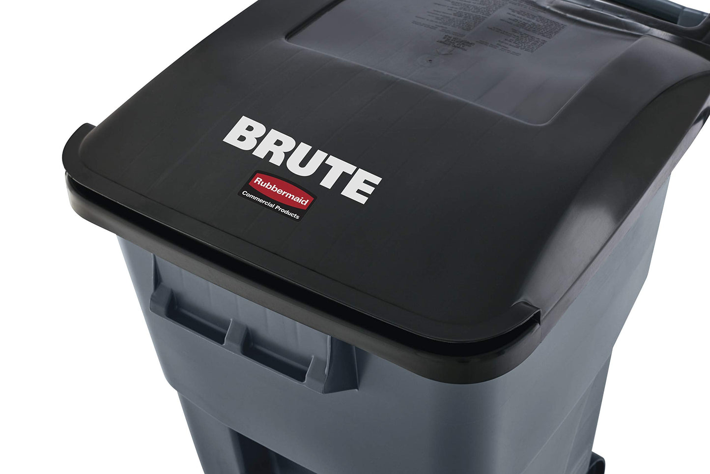 Rubbermaid Commercial Products BRUTE Rollout Heavy-Duty Wheeled Trash/Garbage Can, 32-Gallon, Blue, for Restaurants/Hospitals/Offices/Warehouses/Garage, Pack of 2