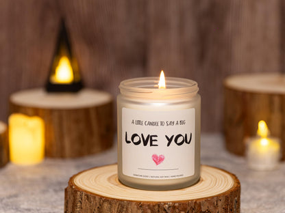 Lavender & Eucalyptus Soy Wax Candle, 7OZ - I Love You Gifts for Her & Him, Romantic Gifts for Her, Love You