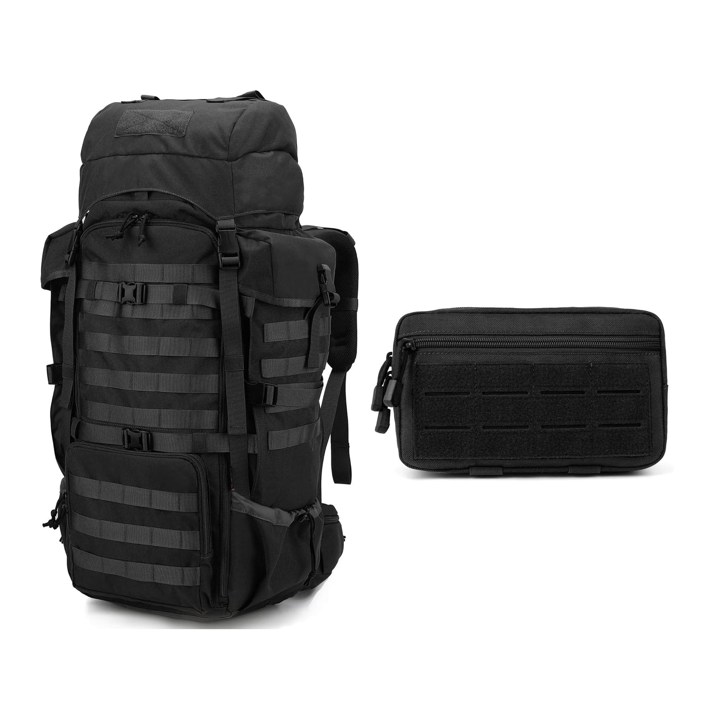 Mardingtop 70L Internal Frame Backpack with Molle Tactical Admin Pouch Utility EDC Tool Pouch