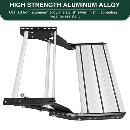 GOTOTOP Step, Rv Step Stool, RV Step, Aluminum Folding Step Ladder, Safer Foldable Small Stepping Stool, 200 Kg Loadable Motorhome Accessory Step Ladder for Camping and Outdoors