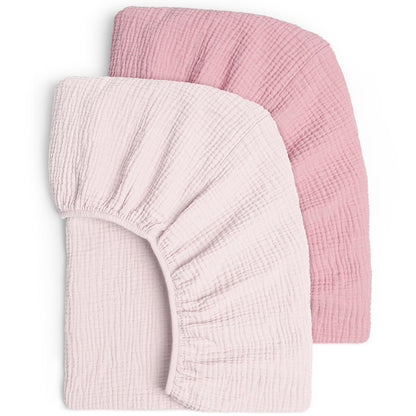 Lulu Moon Muslin Crib Sheets - Fitted Crib Mattress Sheets for Boys and Girl - 28"x 52", 2 Pack