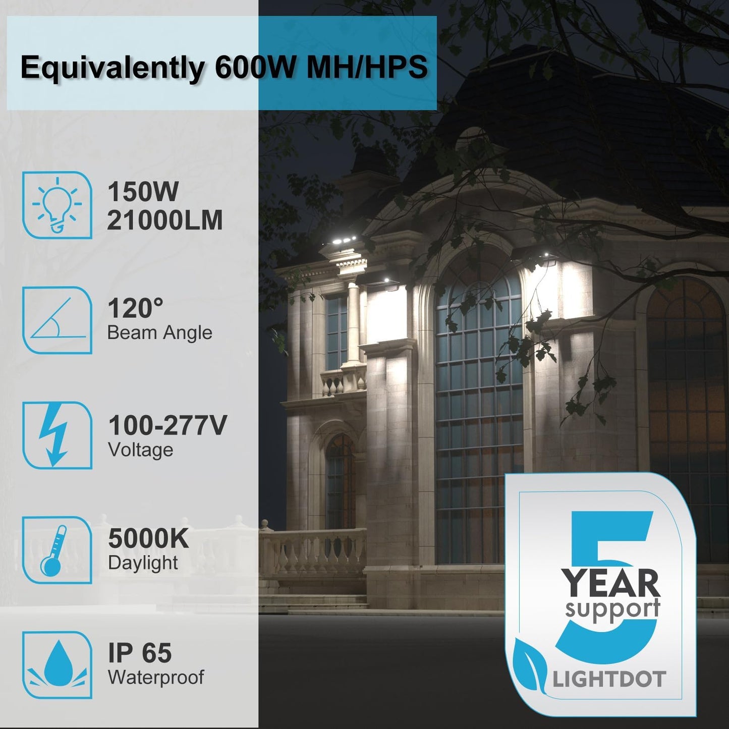 Lightdot 4Pack 200W LED Flood Light Outdoor with Knuckle, 100-277V【Driver Equipped, 5 Years】 IP65 Waterproof 28000LM, 5000K Daylight [Eqv. to 800HPS/WH] Dusk to Dawn Photocell Sensor-Brown
