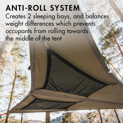Tentsile Connect V3 2-Person Tree Tent Hammock, The Original Tree Tent Company, 880 Pound Capacity, Portable Treehouse, Heavy Duty Ratchets Included, Designed in The UK (Safari Brown)
