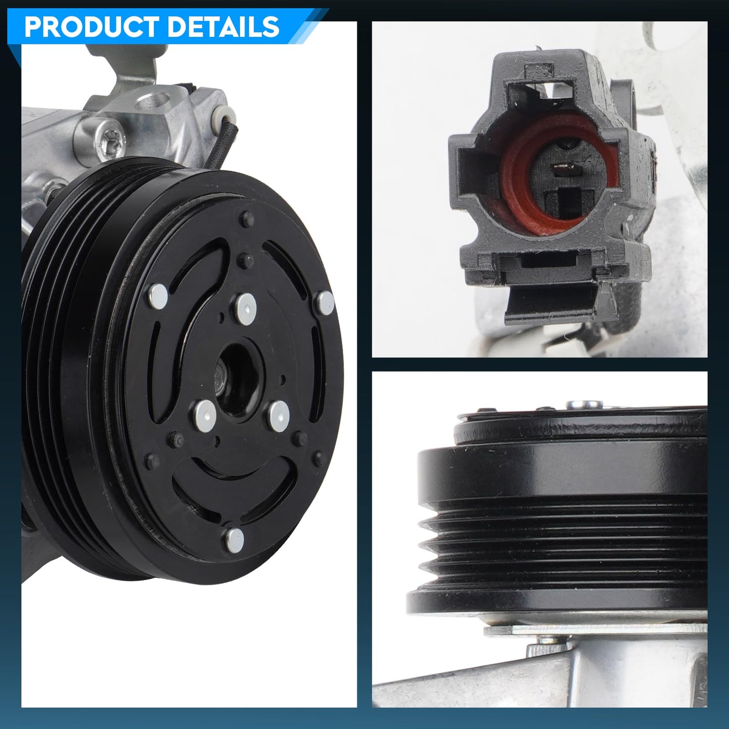 TadaMark AC Air Conditioner Compressor With Clutch Fits for Subaru Impreza 2.5L 2008-2014, for Forester 2.5L 2008-2013(Turbocharged), for WRX STI 2.5L 2015-2019, Note: for 2.5L Only, Not for 2.0L