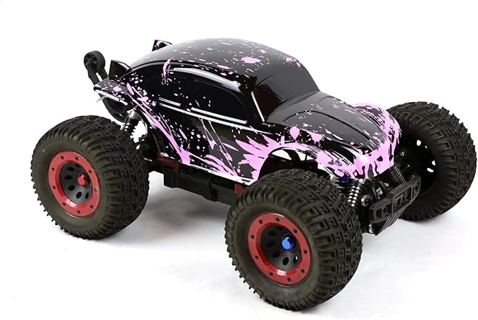 SummitLink Custom Body Compatible for 1/10 1/8 Scale RC Car or Truck (Truck not Included) (Muddy Pink Over Black)