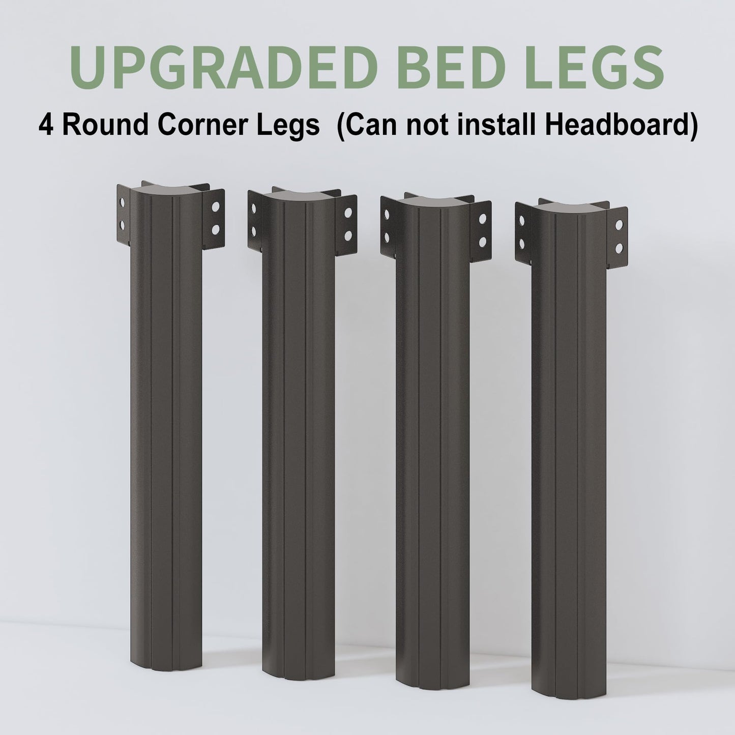 Lutown-Teen 7 Inch Low Profile King Bed Frame with Rounded Corner Legs, 2000 LBS Heavy Duty Metal King Size Platform Bed Frame No Box Spring Needed, Easy Assembly, Black