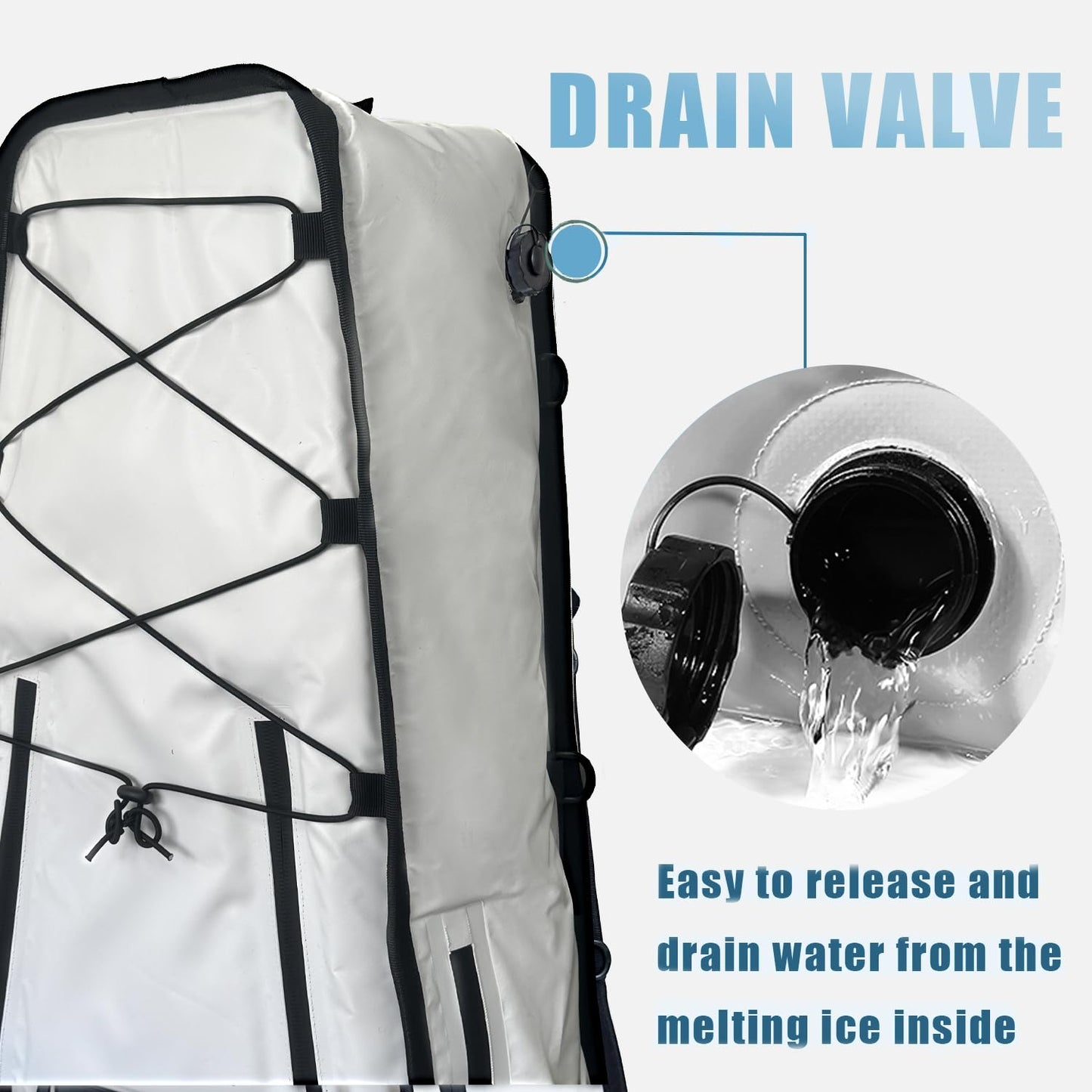 Buffalo Gear Kayak Fishing Cooler,36in Portable Kayak Cooler for Caught Fish,Leak Proof Kayak Fishing Kill Bags with Shoulder Strap