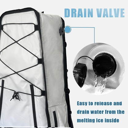 Buffalo Gear Kayak Fishing Cooler,36in Portable Kayak Cooler for Caught Fish,Leak Proof Kayak Fishing Kill Bags with Shoulder Strap