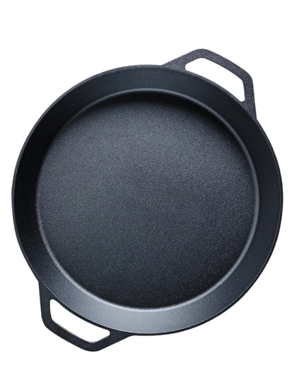 YYMIYU Heavy-Duty Pre-Seasoned Cast Iron Skillet - Dual Assist Handles - Use in the Oven, on the Stove, on the Grill,Commercial or Over a Campfire (20 Inch)