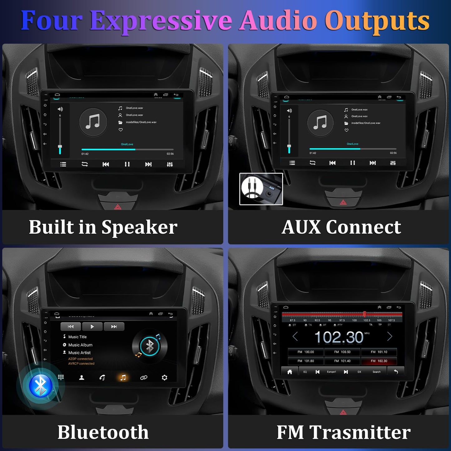 7" Car Stereo Radio for Ford F150/F250/F350 2004 2005 2006 2007 2008 2009 2010 2011 2012 2013 2014, Android 13 Car Radio with CarPlay Android Auto, Support GPS Navi Bluetooth SWC FM DSP Backup Camera