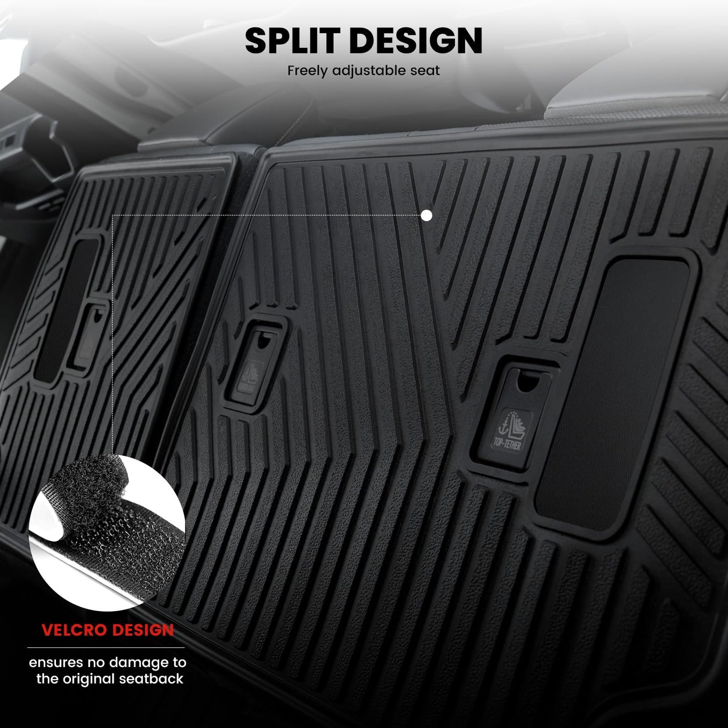 LASFIT Trunk Mat&Backrest Mat for Toyota 4Runner 2025-2026 5-Seater Gas Only(Not Fit Hybrid or 7-Seater), All Weather TPE Custom Fit Cargo Liner for 6th gen 4Runner SR5/TRD/Limited Cargo Mat