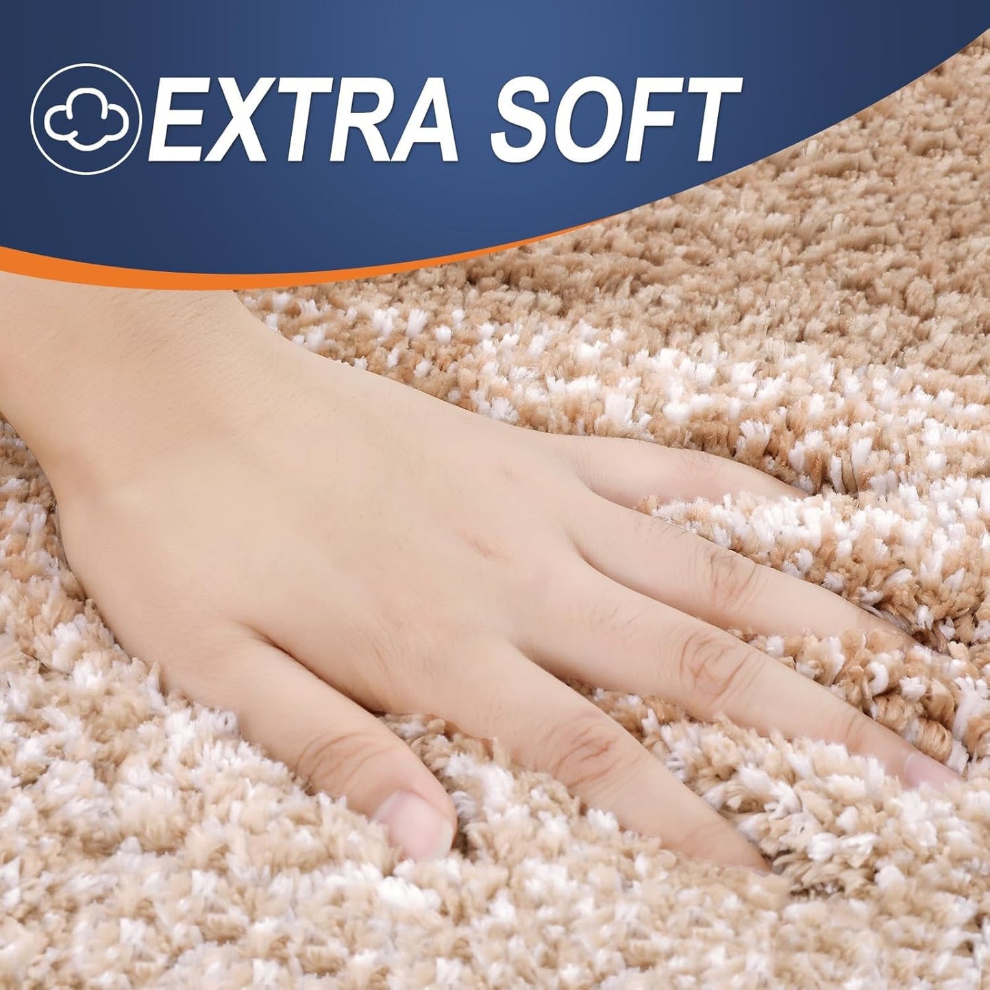 OLANLY Bathroom Runner Rug - Extra Soft Microfiber Mat | Quick Dry, Washable, 59x20 Inches, Beige