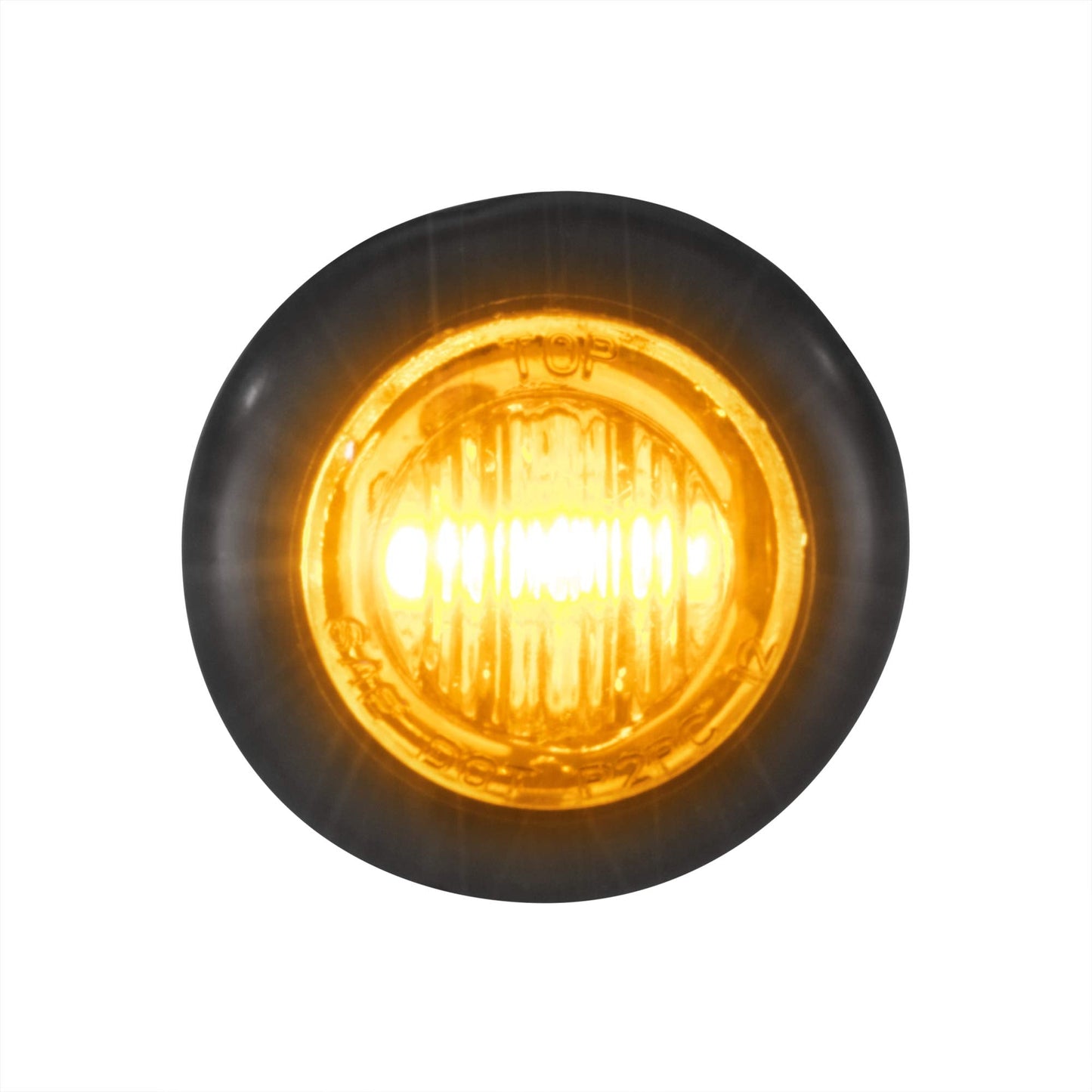 LONG HAUL Amber LED Clearance Marker Lights, 5 Pack, 5 3/4in, Black Trim, Connector Ends
