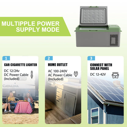 Alpicool Y15E Portable Fridge 12 Volt Car Refrigerator 17 Quart Freezer for Fishing, Camping, RV, Truck, Boat-12/24V DC