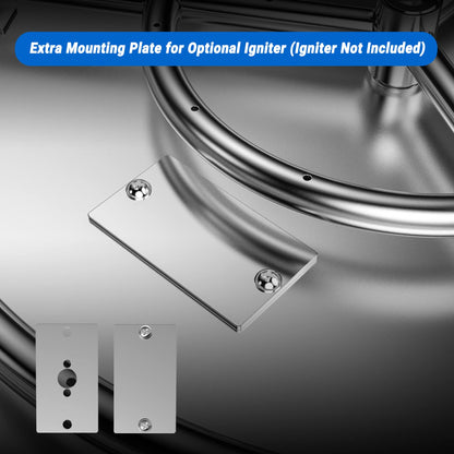 Skyflame 18 inch Square Stainless Steel Drop in Fire Pit Burner Pan with Burner Ring and Protective Cover