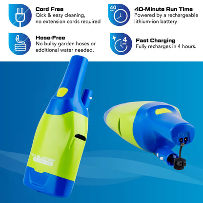 Pool Blaster Aqua Broom Turbo Spa Vacuum for Hot Tub Cordless Hoseless Rechargeable USB Charging Cable Included