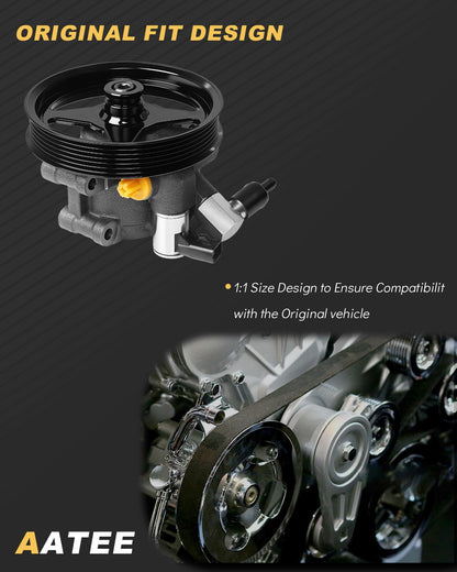 AATEE Power Steering Pump with Pulley for:-Ford Crown Victoria 1992-2002, Expedition 1997-2001 for:-Lincoln Town Car 1991-2002, Navigator 1998-2002, Grand Marquis 1992-2002 4.6L 5.4L Replace# 20-260