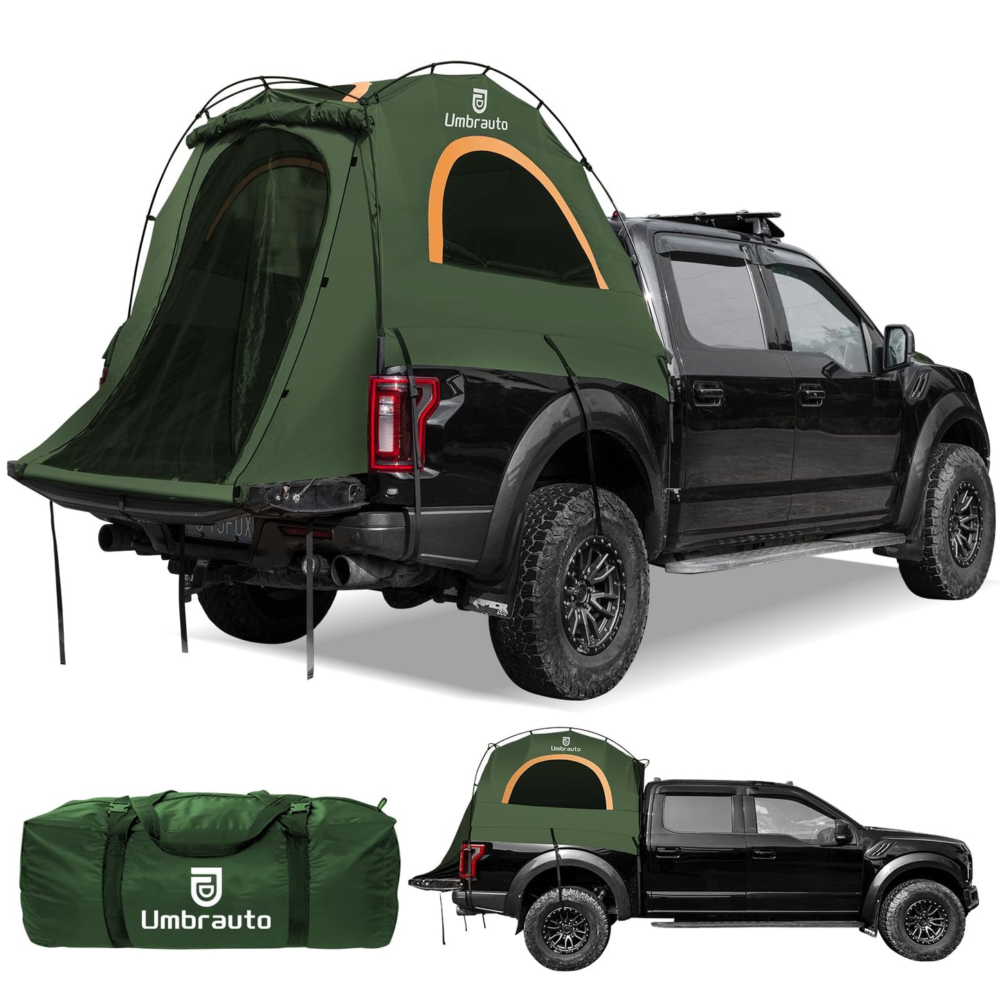 Truck Bed Tent 5.5' ~ 5.8', Upgrade Quick Setup Truck Tent for Camping, 3000mm Waterproof Pickup Truck Tent for 2 Person, Ford, GMC, Toyota, Chevy, Dodge, Nissan
