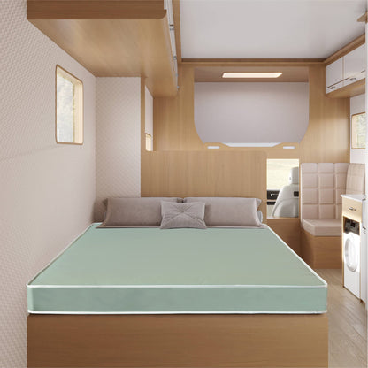 Greaton, 6-Inch Gel Memory Foam RV Mattress Replacement with Vinyl Cover, Medium Firm & Waterproof, Travel Camper Trailer Truck and Bunk, Pressure-Relief Support, Made in USA, Short Queen
