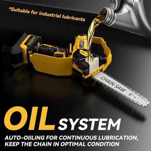 Dewalt Mini Chainsaw - 2-in-1 Cordless Electric Chain Saw with Brushless Motor & Auto-Oiler | 8-Inch & 6-Inch