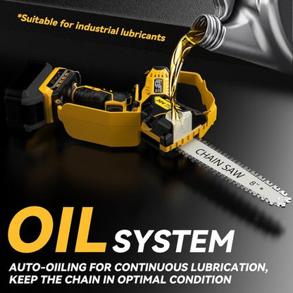 Dewalt Mini Chainsaw - 2-in-1 Cordless Electric Chain Saw with Brushless Motor & Auto-Oiler | 8-Inch & 6-Inch