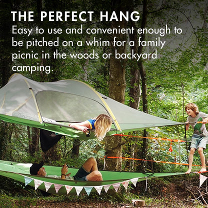Tentsile Stingray V3 Tree Tent, Camping Hammock Tent, 3P Capacity, Portable Tree House Shelter for Campers, Backyards, Campgrounds (Dark Green)
