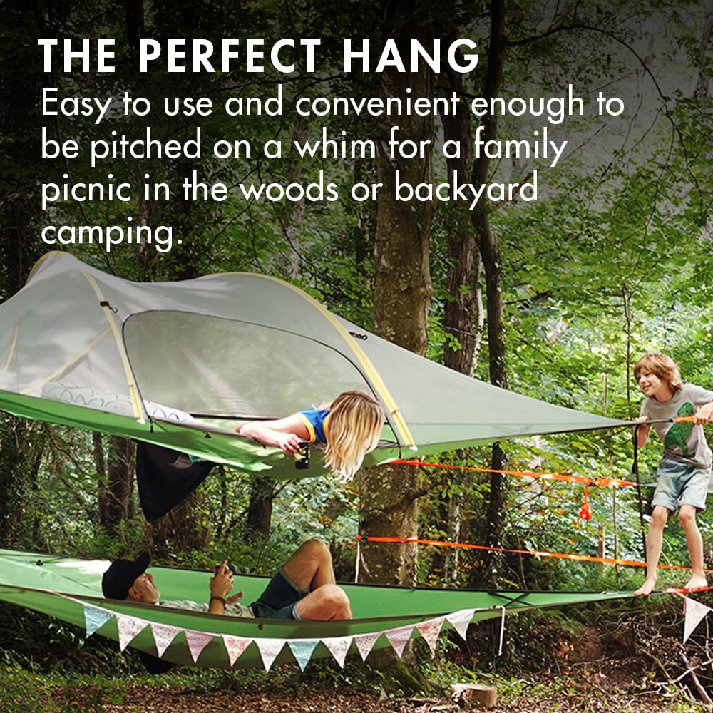 Tentsile Stingray V3 Tree Tent, Camping Hammock Tent, 3P Capacity, Portable Tree House Shelter for Campers, Backyards, Campgrounds (Dark Green)