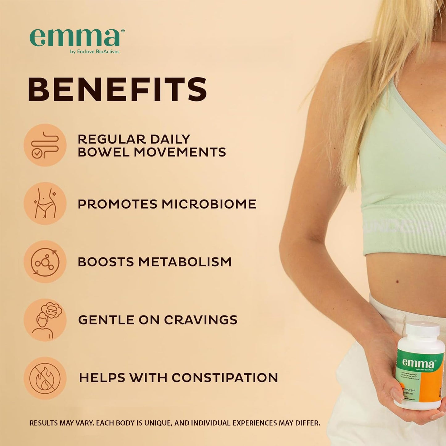 Emma Gut Health Doctors Endorsed Supplement - 60 Capsules - Relief from Gas and Bloating, Repairs Leaky Gut with Magnesium, Berberine, Vitamin D, Quercetin & More - Gut Health & Colon Cleanse Formula