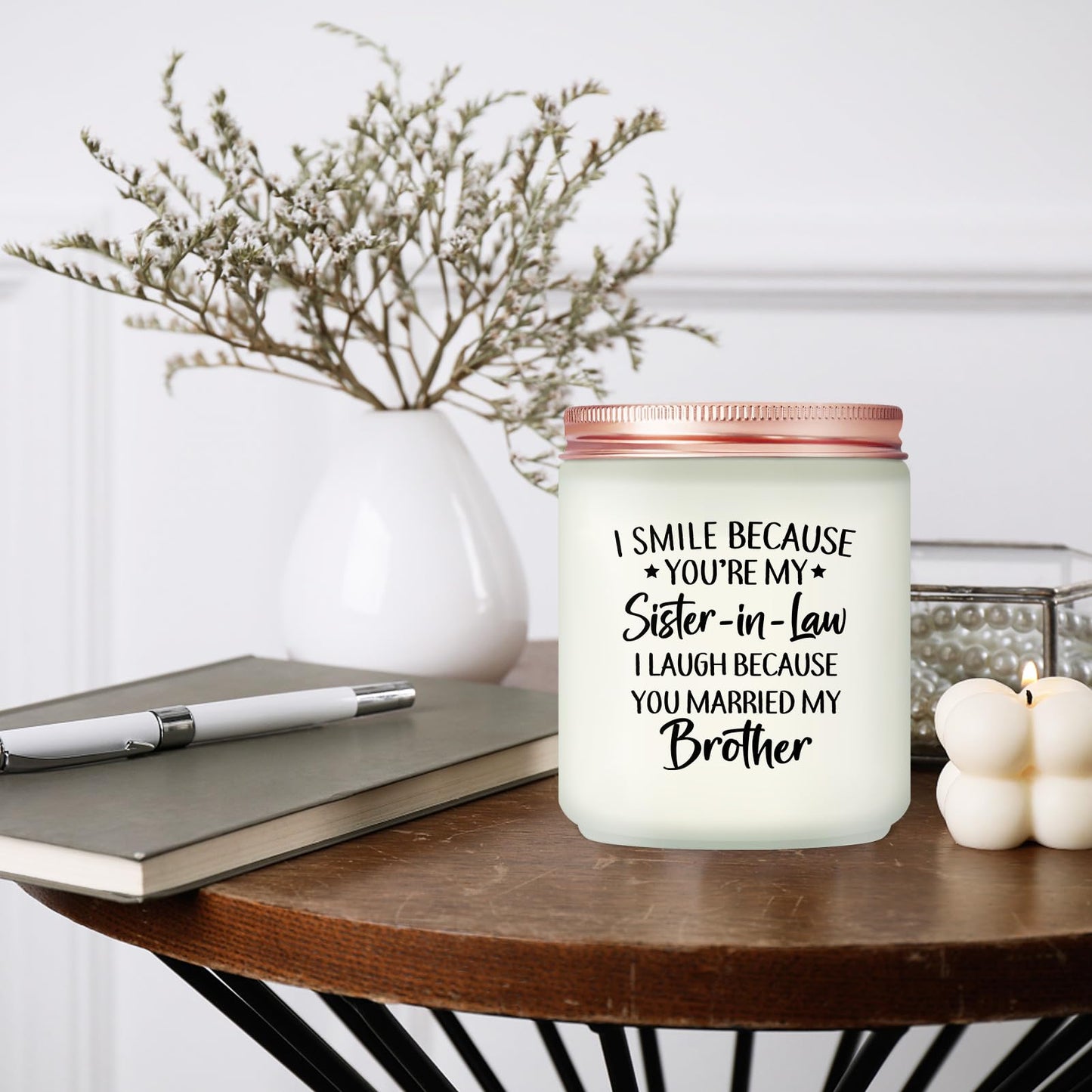 Maybeone Mothers Day Gifts for Sister in Law - Birthday Christmas Valentines Day Wedding Gifts for Sister in Law - Lavender Scented Candle