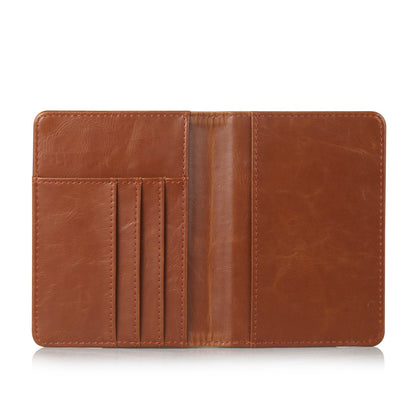 EpicGadget(TM) RFID Blocking Premium Leather Passport Holder Travel Wallet Cover Case (Brown)