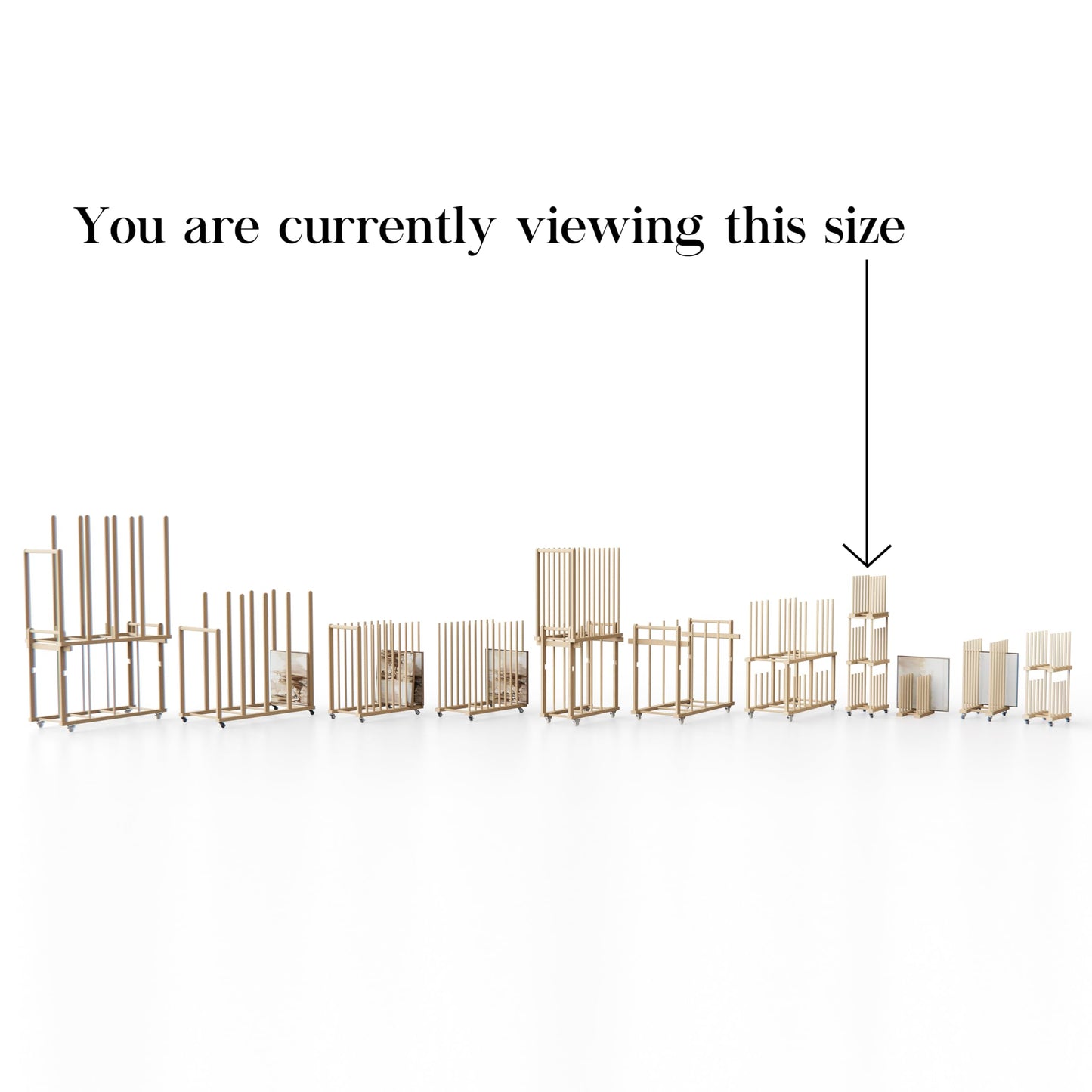 UNZERO 3-Tier & Desktop Art Storage Rack for Canvas & Prints