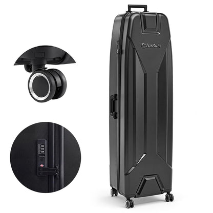 Hard Shell Golf Travel Case with TSA Lock, Heavy Duty ABS Golf Travel Bag Cover, Removable 360° Multi Directional Wheels, Fits 48" Club Bags, Impact Resistant Protective Solid Travel Case