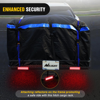 Nilight 60" x 20"x 7.87" Hitch Cargo Carrier & 5/8" Pin Clip Fits 2-Inch Receiver 500 Lbs Heavy Duty Capacity Luggage Basket Fold Up for SUV Pickup Camping Traveling