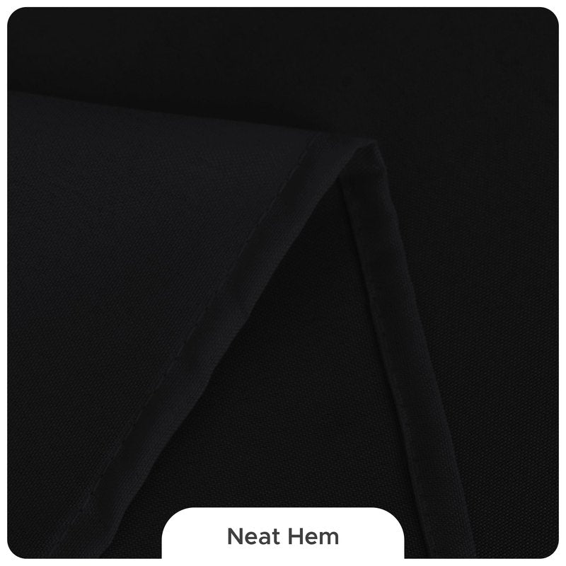 Fitable 8 Pack Rectangle Tablecloths: Stain Resistant Wrinkle Free Circle Table Clothes, Washable Reusable Polyester Table Covers for Wedding Party Birthday Banquet Reception(Black, 90x132 Inch)