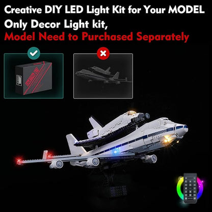 Light kit Compatible with Lego 10360 Shuttle Carrier Aircraft - No Model Only Light LED Lighting Accessories Compatible with Lego Space Shuttle Transportation Aircraft (RC Version)