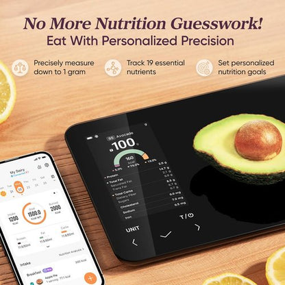 Cosori Smart Food Kitchen Scale - Nutritional Calculator & AI Scan App | 11 lb / 5 kg Capacity