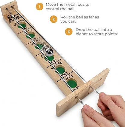 WE Games Shoot the Moon - Classic Solid Wood Rolling Ball Game for Family Fun &amp Skill Building Enhances Social Skills Patience &amp Perseverance