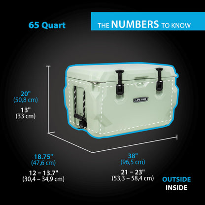 Lifetime 65 Quart Hard Cooler, High Performance Ice Chest