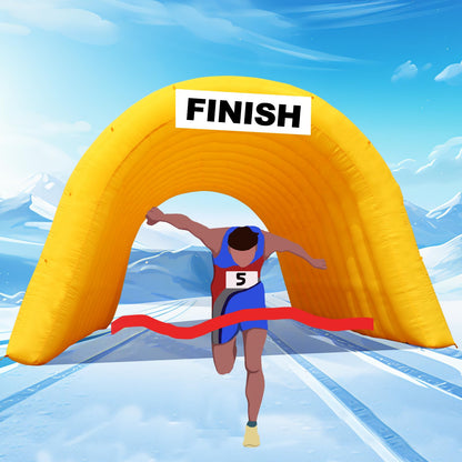 xmaybang Inflatable Sports Tunnel Entrance with Blower Football Tunnel Tent Entryway for Business Advertise Party Exhibition Promotion Street,Shop,Supermarket,School(Orange, 16.5 x 10 x 10FT)