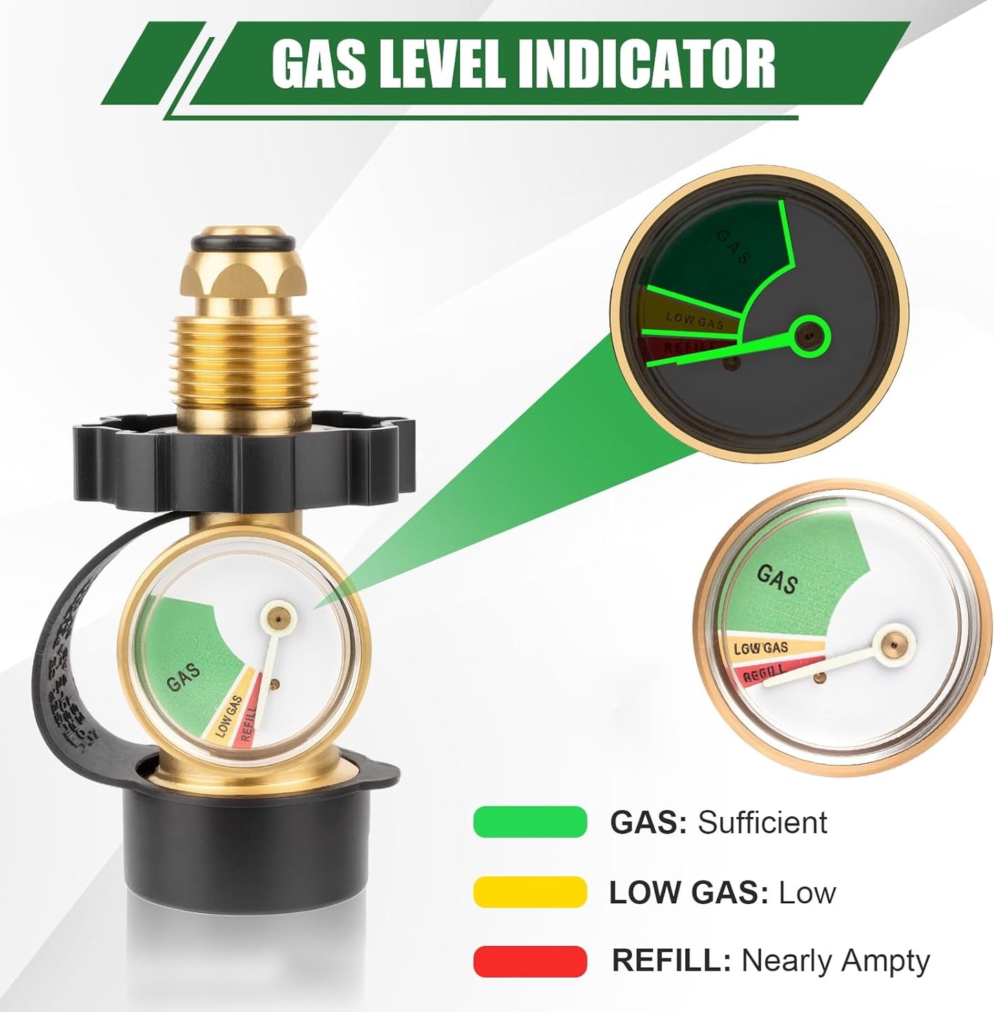 Skiennix Propane Tank Adapter - 100 lb Gauge for POL to QCC1 Connection | Durable & Reliable