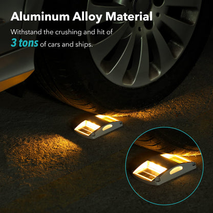 AGPTEK Solar Driveway Lights 12 Pack, Outdoor Deck Dock Marine LED Solar Powered Waterproof Driveway Marker Lights for Warning Step, Sidewalk, Pathway, Garden, Yard (Warm White)