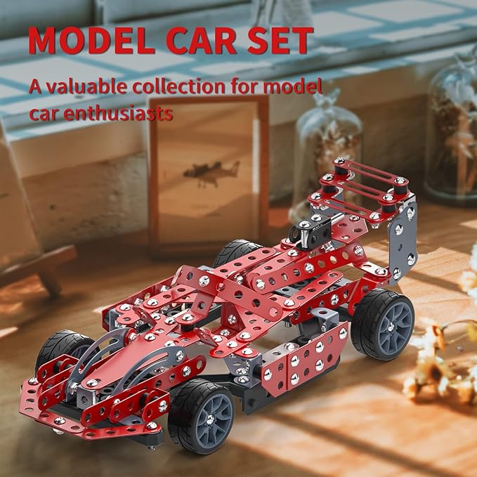 Lucky Doug Building Kit Model Car Set - STEM Project Building Toys for Kids Ages 8-12 Assembly Building Vehicle for Boys 8 9 10 11 Years Old
