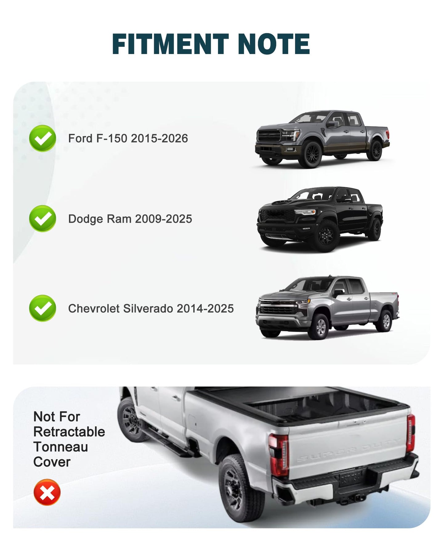 Adjustable Aluminum Truck Ladder Rack - Fits Ford F-150, Dodge Ram & Chevy Silverado, 800lbs Dynamic / 1000lbs Static Load, Tool-Free Non-Drilling Installation, Micro-Inward Tilt for Stable Cargo