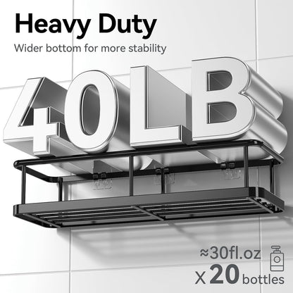 YASONIC Shower Caddy | Rustproof Adhesive Shelves for No-Drill Bathroom Organization | 6 Pack XXL Size