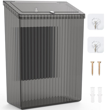 Sealegend Magnetic Slim Trash Can - Lint Bin for Kitchen & Bathroom Organization | Black