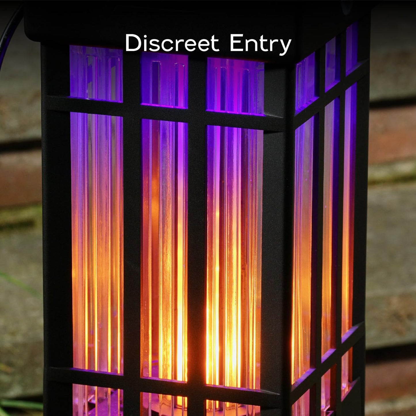 PIC Decorative Flame Effect Bug Zapper Lantern, Flying Insect Trap, 2 Acre Coverage, Outdoor Bug Zapper, Dusk-Til-Dawn Sensor, UV Light, Weatherproof
