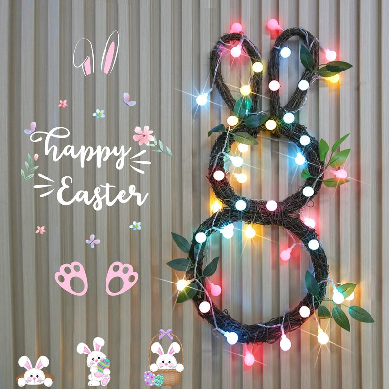 suddus Easter Lights Plug in, 33ft 100 Led USB Pastel String Lights with Timer, Globe String Lights Indoor for Classroom, Dorm, Party, Room, Outdoor, Tree, Patio, Garden, Spring Decoration